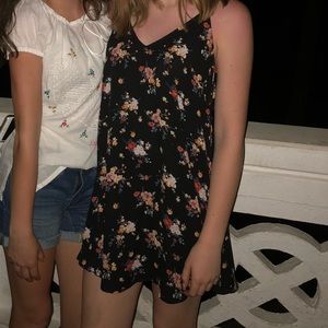 black floral sun dress